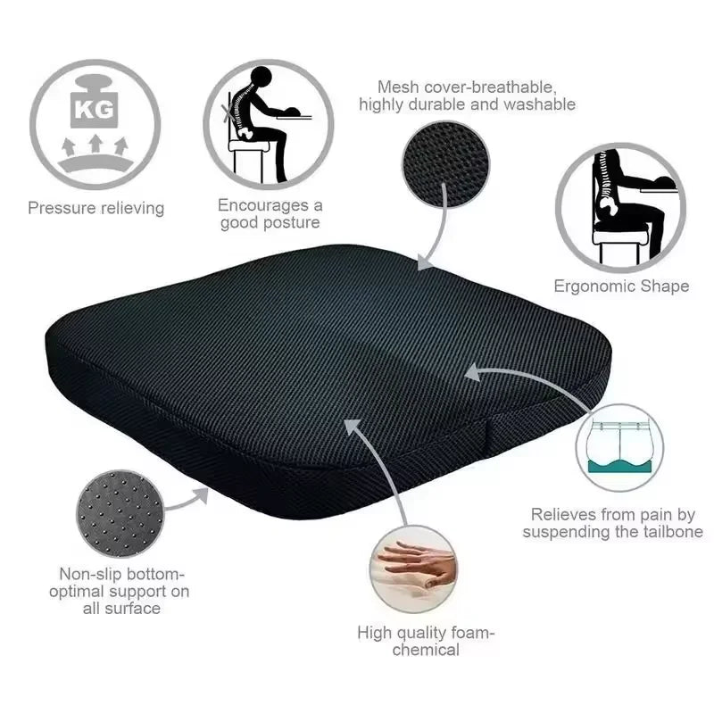 Compact medisch zitkussen met memory foam