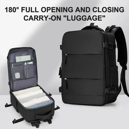 Moderne rugzak als handbagage met laptophouder