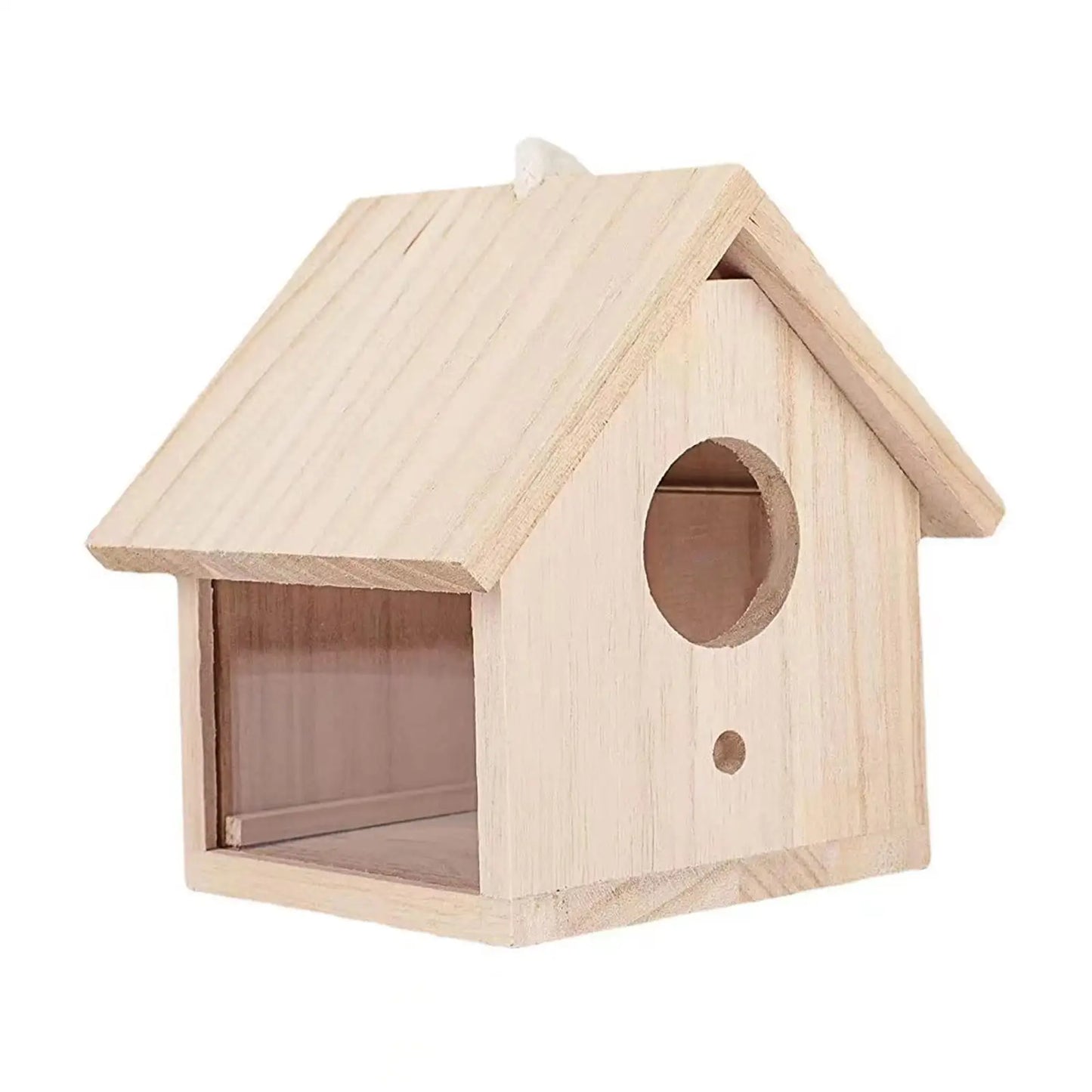 Vogelhuisje op paal hout – Rustiek en stabiel