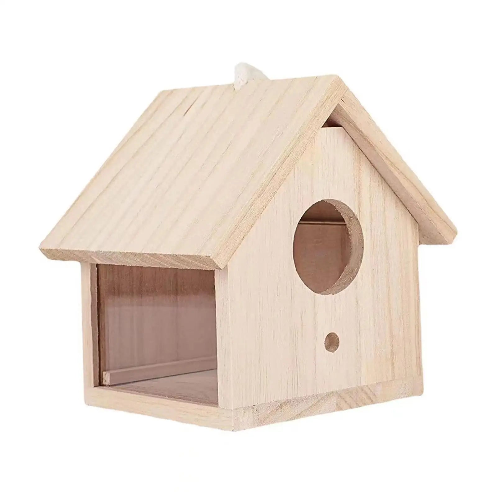 Vogelhuisje op paal hout – Rustiek en stabiel