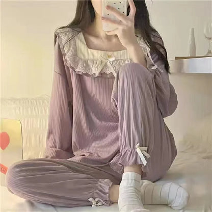 Dames pyjama winter met teddy voering