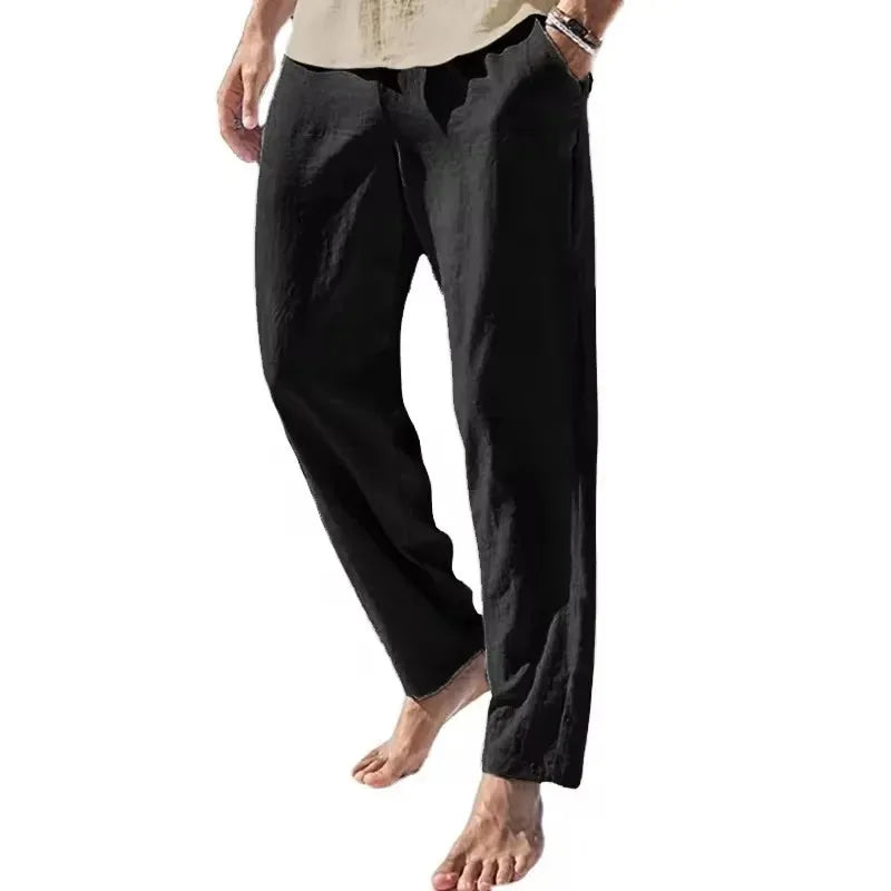 Linnen broek heren met split aan de pijp – Trendy detail