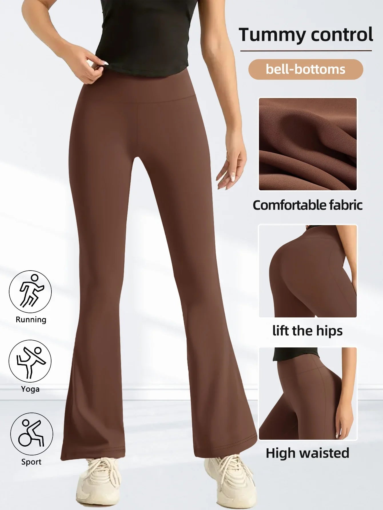 Stretch yoga kleding met hoge taille voor dames