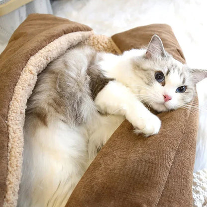 Grote ronde kattenmand met hoge zijkanten – Veilig gevoel
