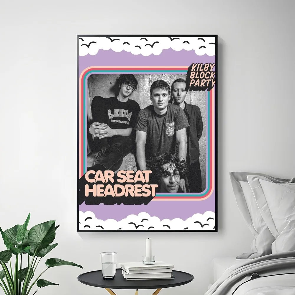 Poster van bloemenveld in de lente