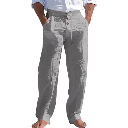 Linnen broek heren met elastische taille – Comfortabel en praktisch