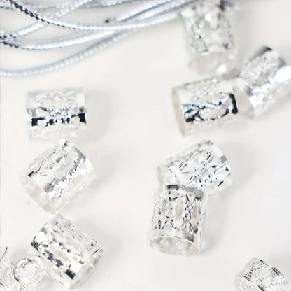 Set haarclips met moderne print