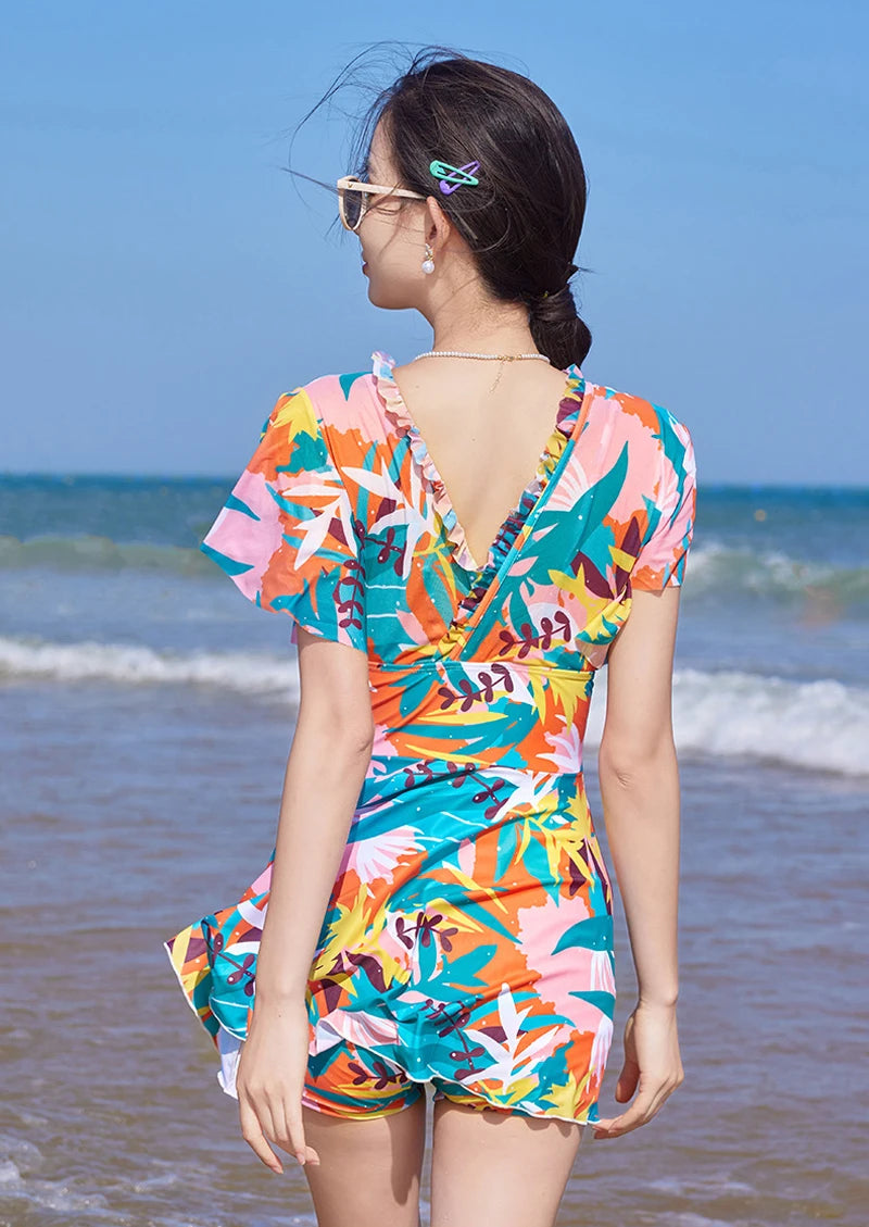 Zwemjurk dames met chique afwerking – Luxe zwemmode
