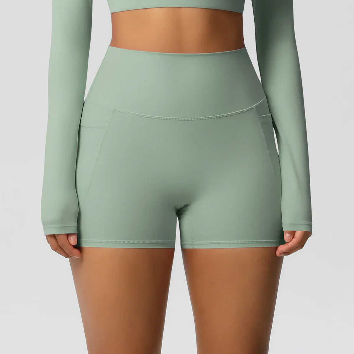 Hippe yoga set met geometrisch patroon