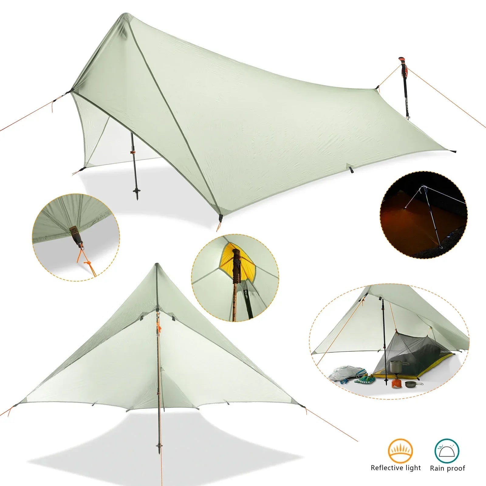 Camping tent met thermische bescherming – Koeler in de zon