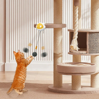 Pluche kattenspeelgoed met veertjes – Schattig en uitdagend