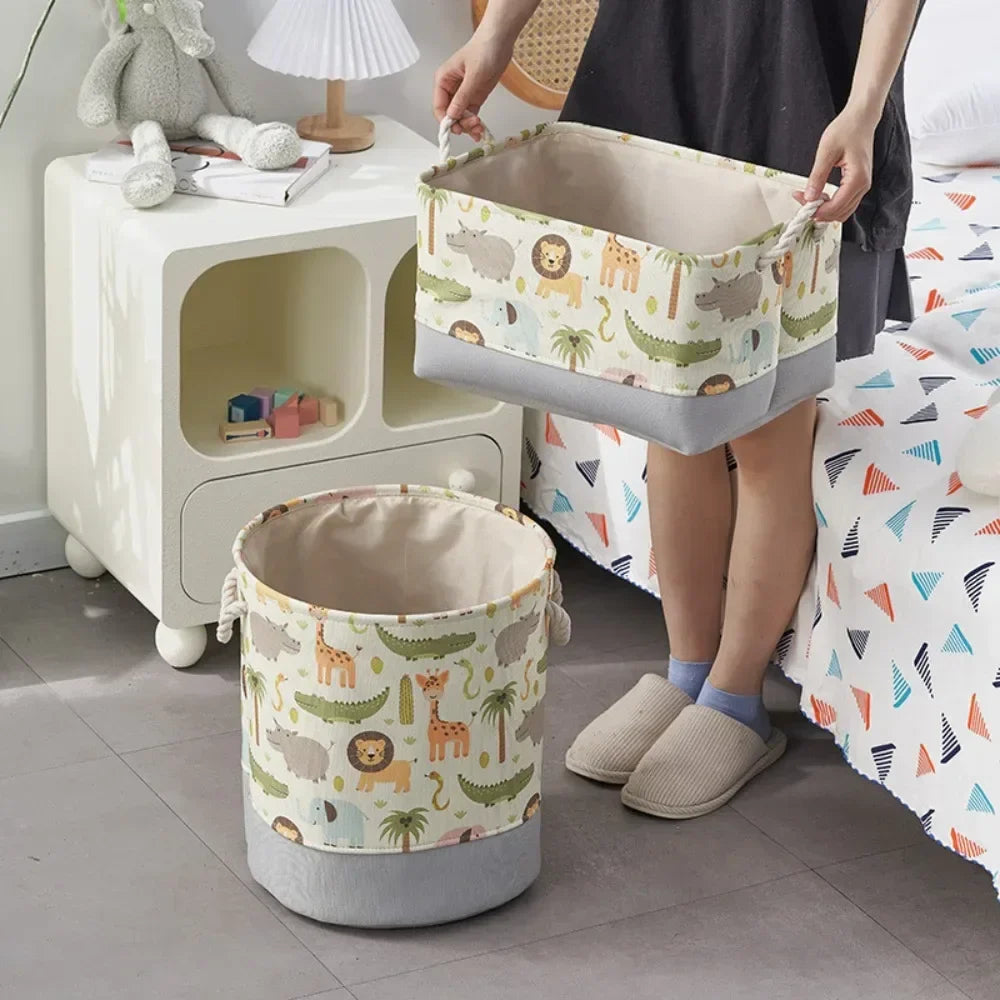 Xenos wasmand met hengsels van leerlook