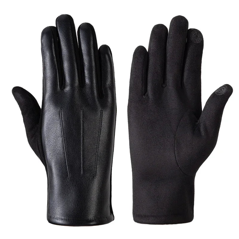 Getailleerde leren handschoenen voor heren