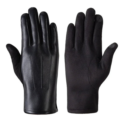 Getailleerde leren handschoenen voor heren