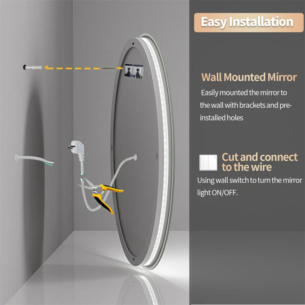 Ronde LED spiegel met verlichting – Strak en elegant