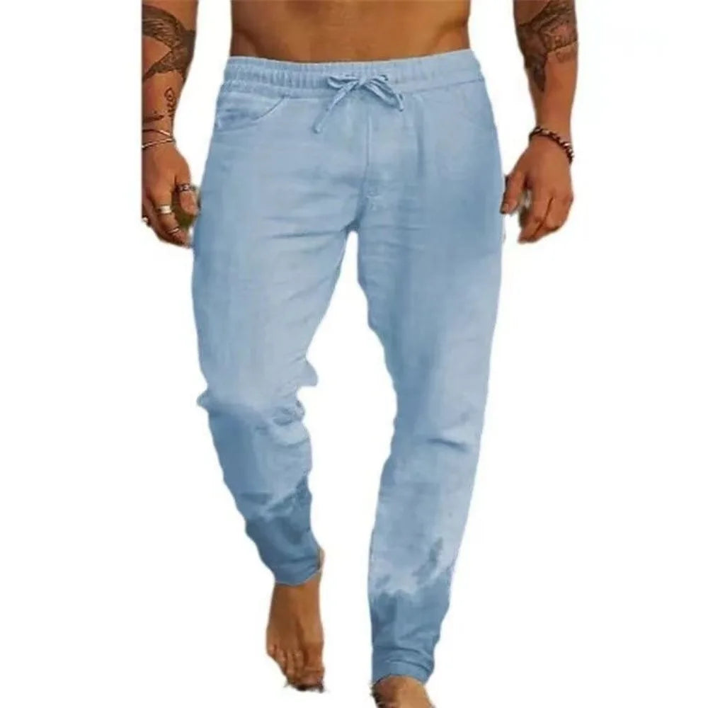 Linnen broek man in cropped fit – Modern en luchtig