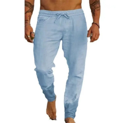 Linnen broek man in cropped fit – Modern en luchtig