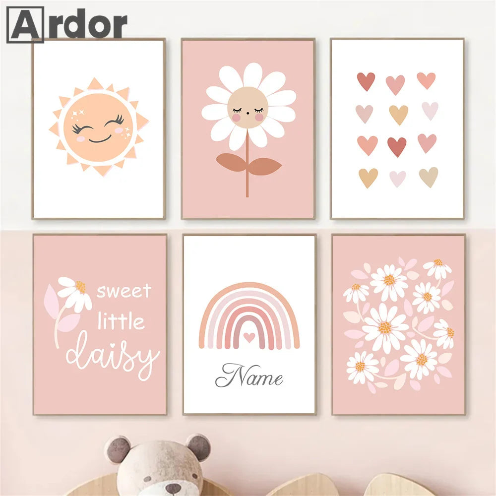 Posters met marmeren textuur en gouden accenten