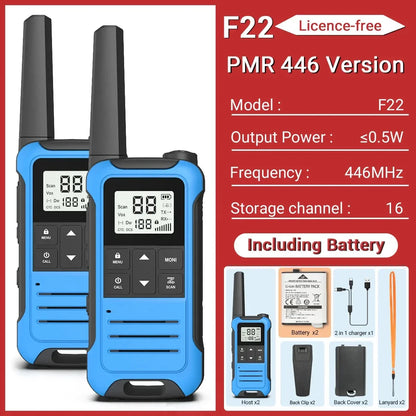 Walkie talkies met oplaadbare USB-aansluiting