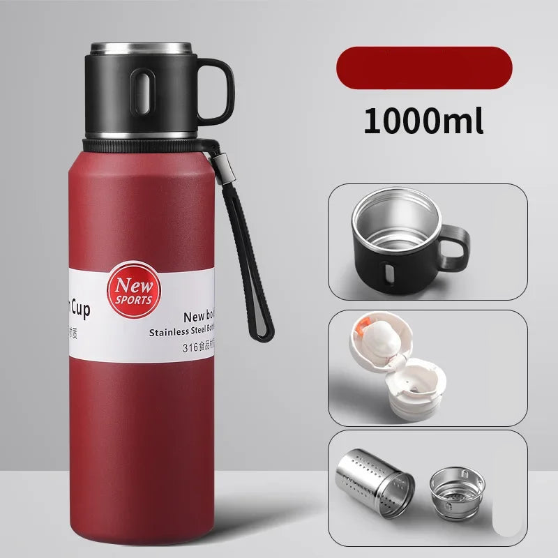 Thermosfles met stijlvolle vorm – Past in elke tas