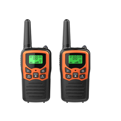 Walkie talkie met dubbele voedingsoptie
