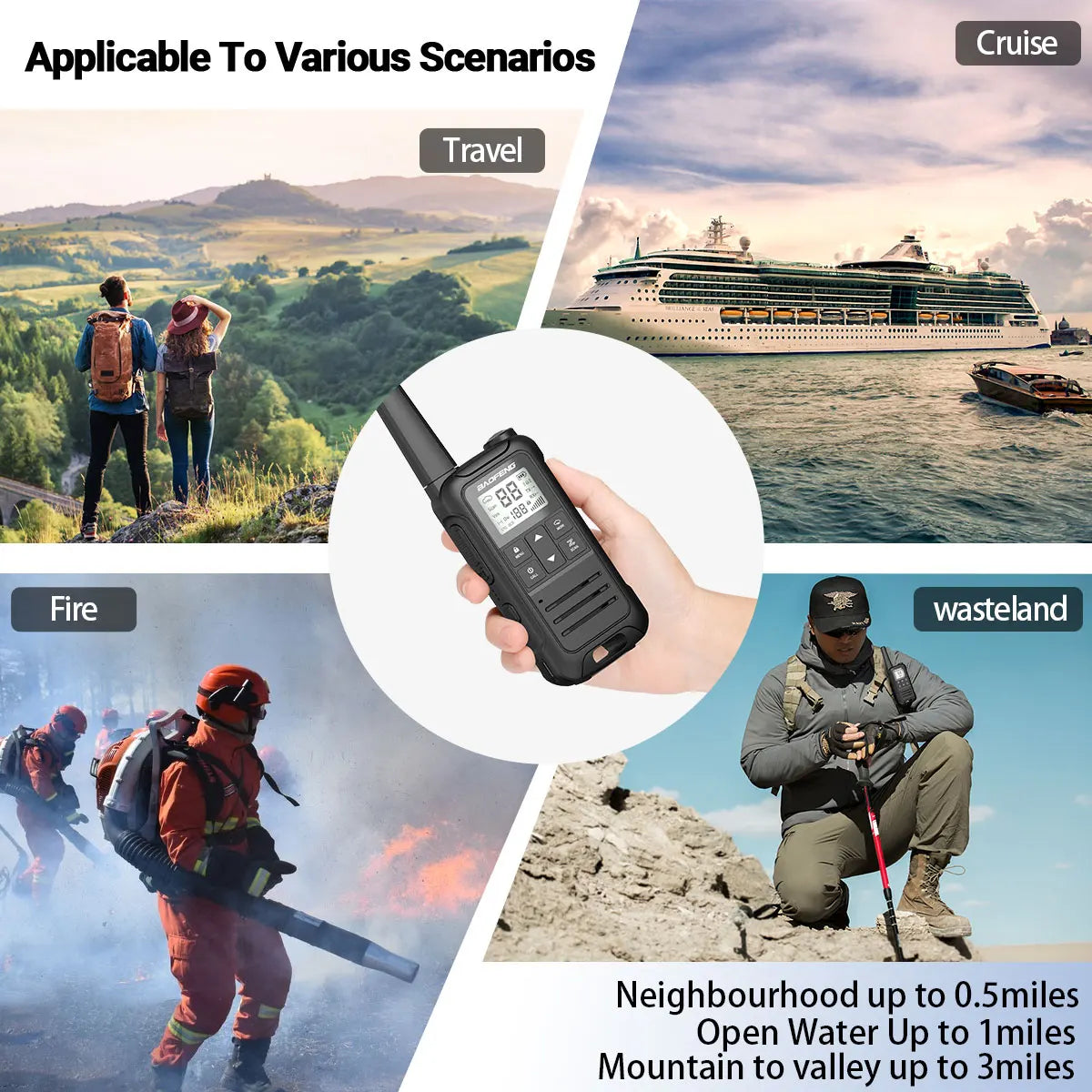 Walkie talkies met headset aansluiting