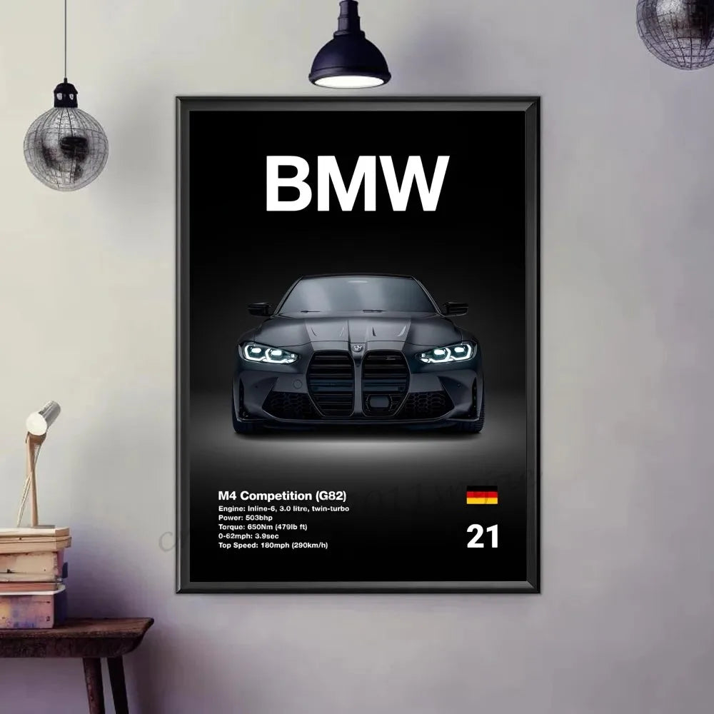 Posters met marmeren textuur en gouden accenten