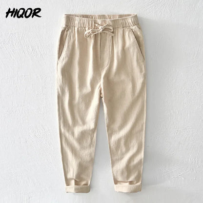 Linnen broek mannen met bandplooi – Voor extra comfort