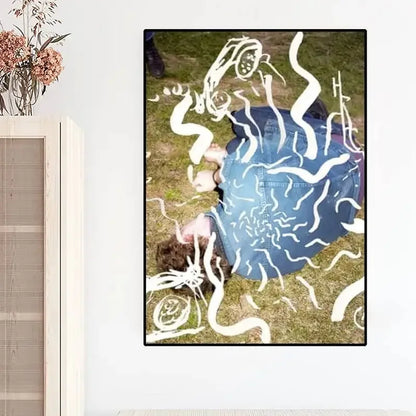 Poster met illustratie van koffie of wijn