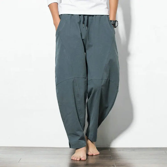 Linnen broek man met minimalistisch design – Modern en eenvoudig