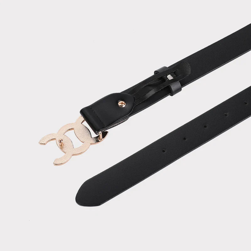 Leren riem dames met klassieke gesp