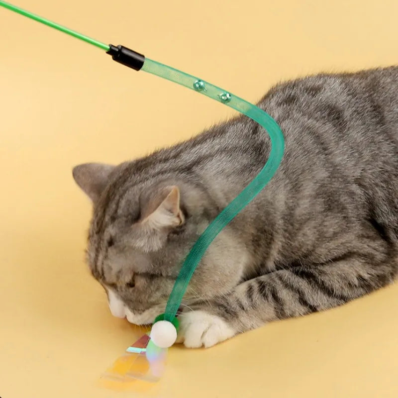 Pluche kattenspeelgoed met veertjes – Schattig en uitdagend