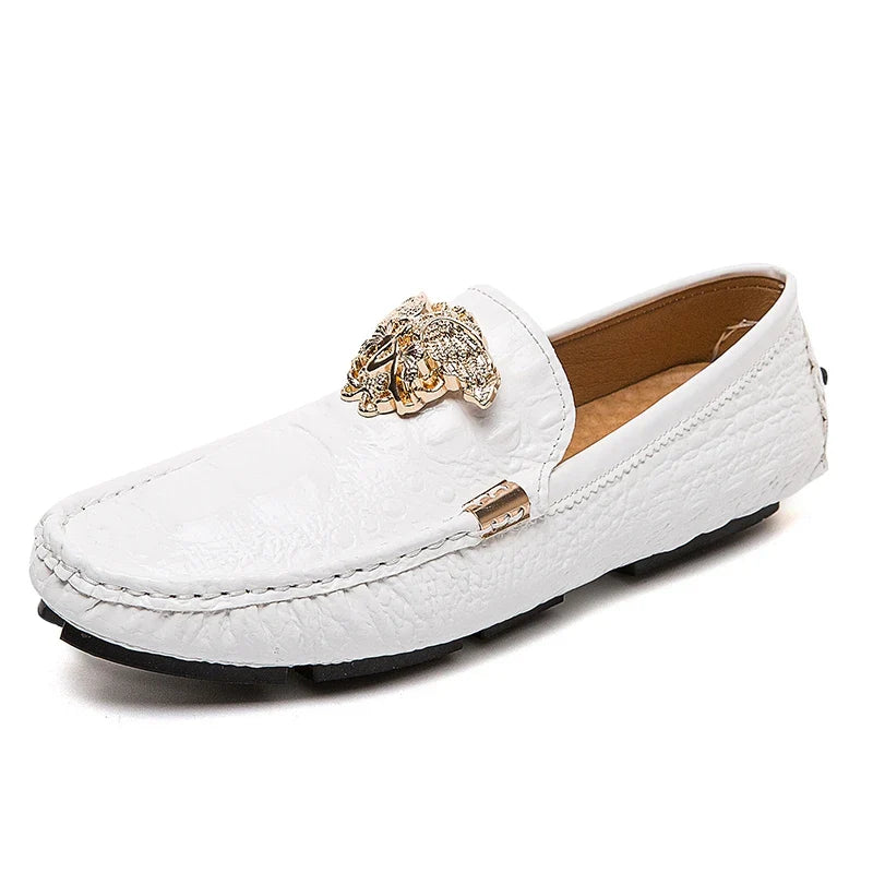 Lichte herenschoenen in zomers wit
