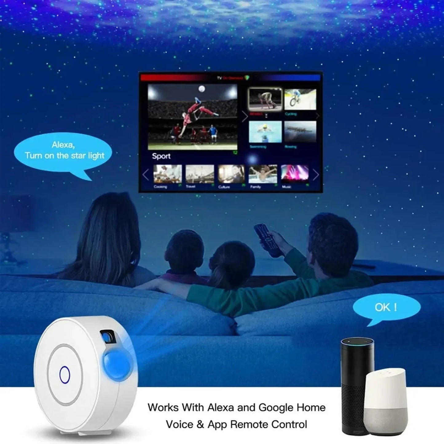 Draadloze projector sterrenhemel met Bluetooth