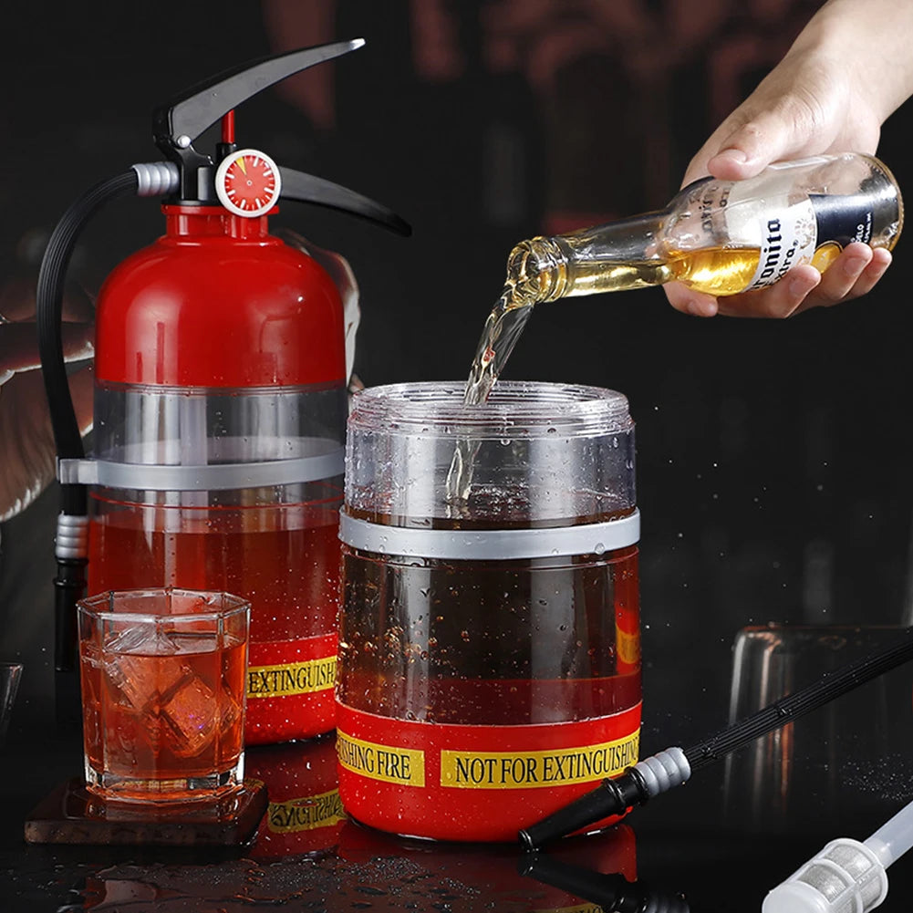 Drankdispenser met ijzeren houder – Stevig en industrieel