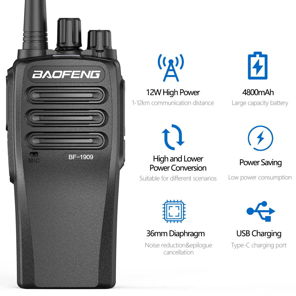 Walkie talkie professioneel met headset