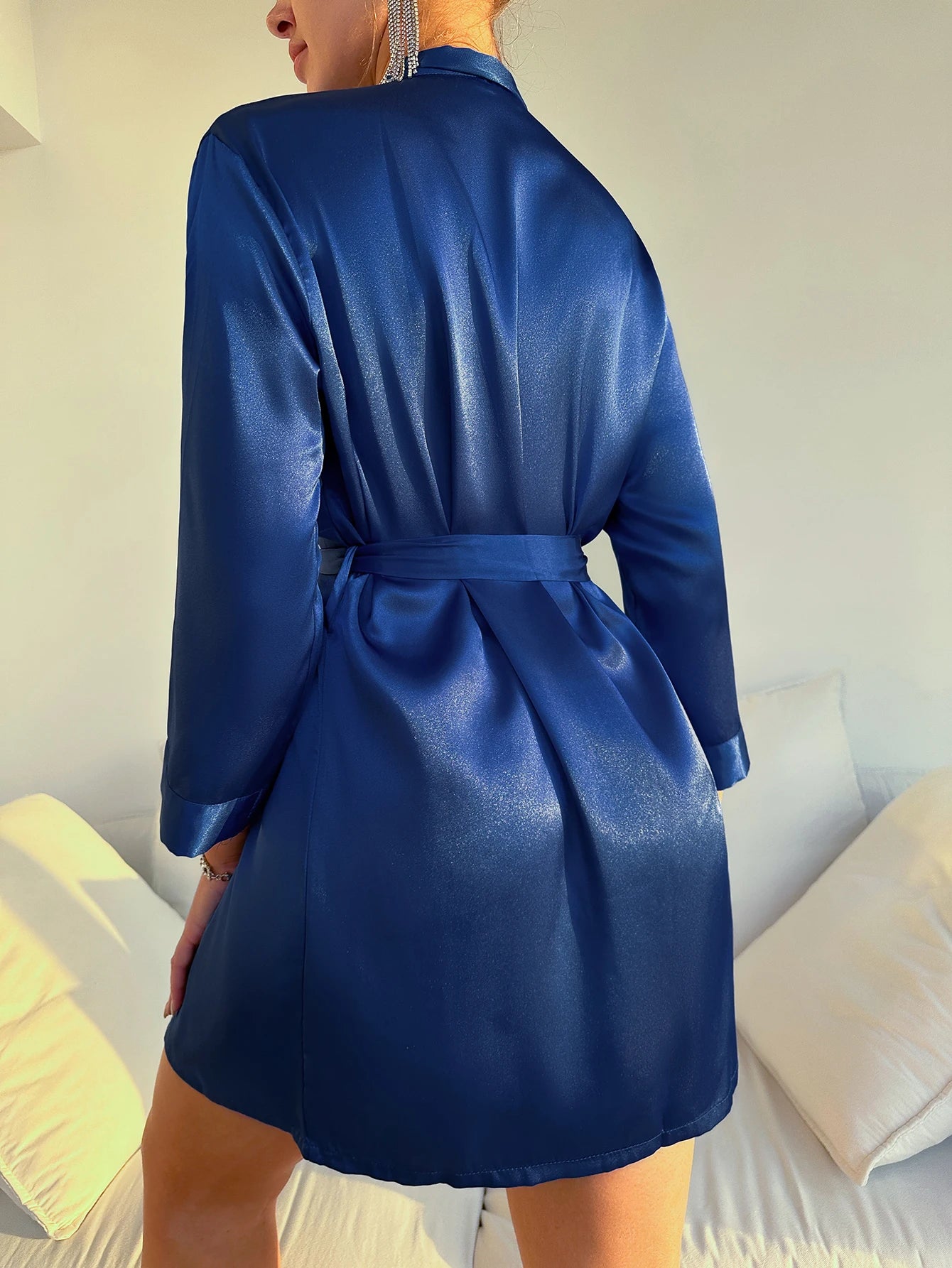Zomer ochtendjas dames met riemsluiting – Comfort in de warmte