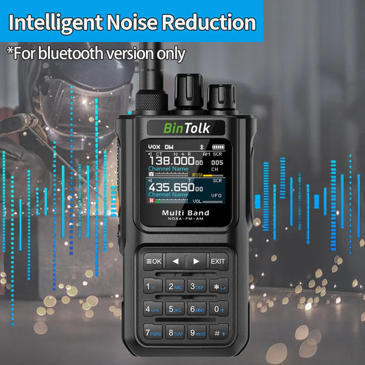 Walkie talkie met batterijniveau-indicator