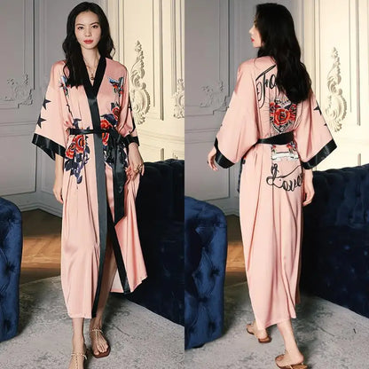 Katoenen ochtendjas dames met print – Stijl en comfort