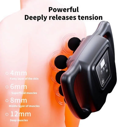Massage gun met warmtestand – Extra ontspanning