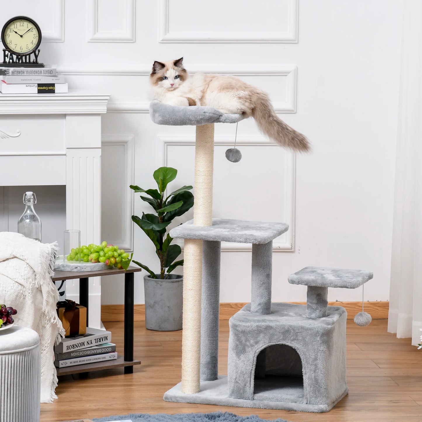 Kattenpaal met wandmontage set – Extra stevig vastgemaakt