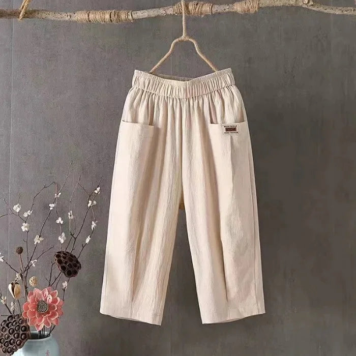 H&M linnen broek dames met moderne snit – Eigentijdse stijl