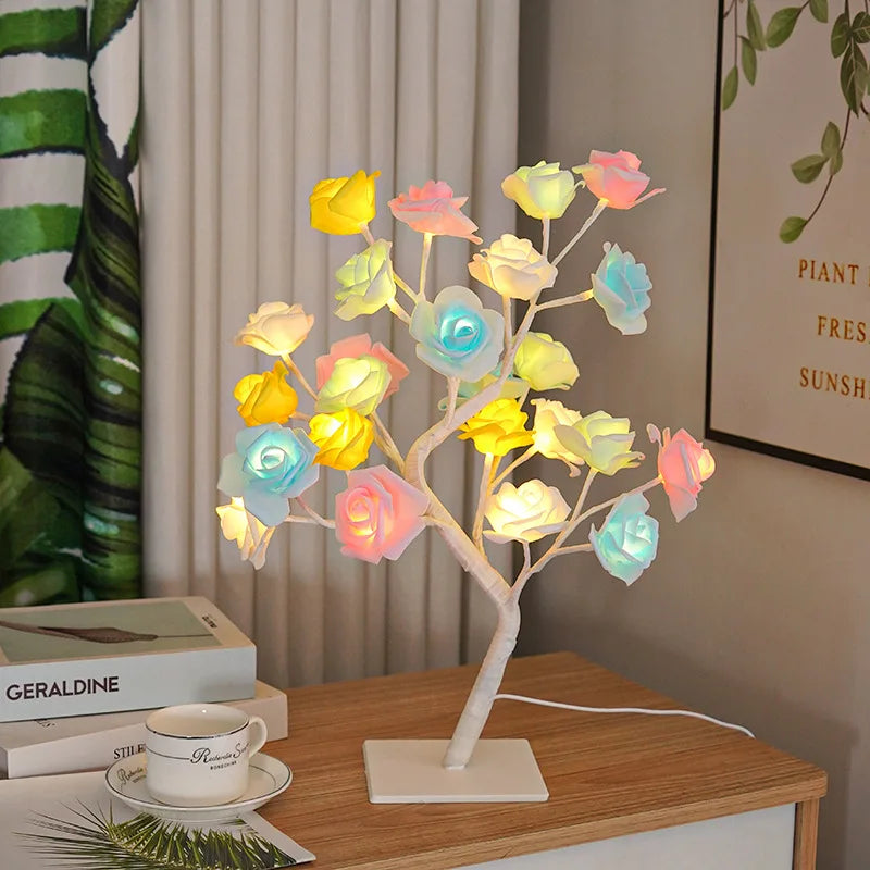 Lamp nachtkastje met houten voet – Natuurlijke charme