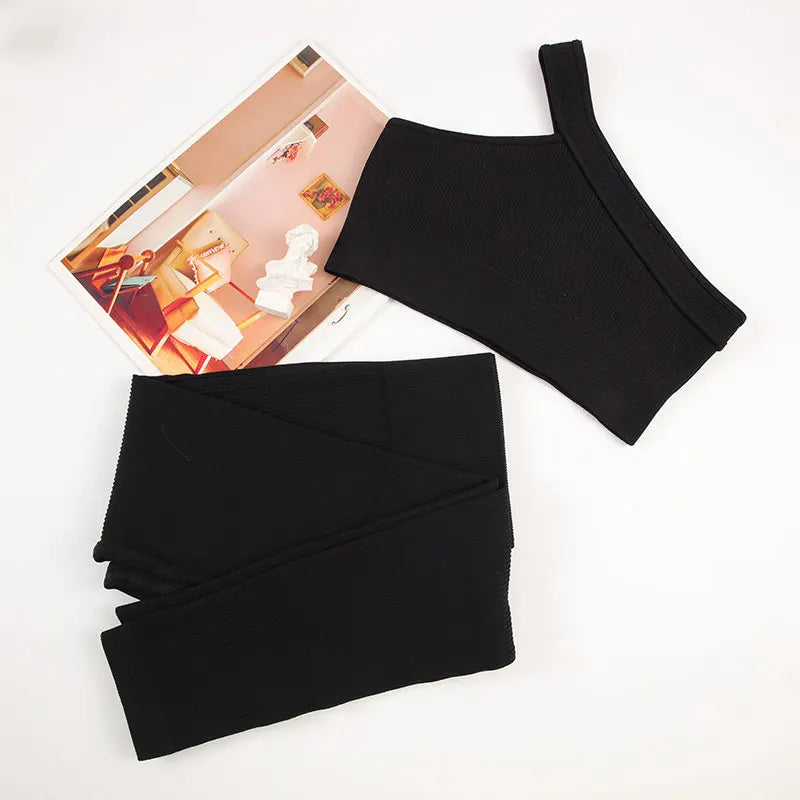 Set yoga kleding met cropped top en legging