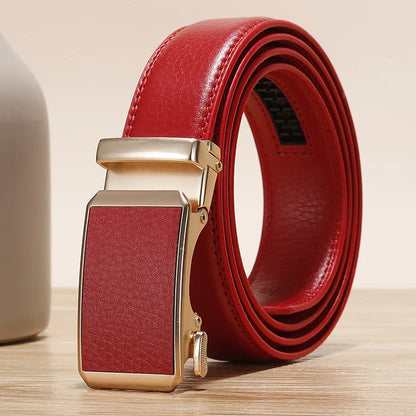 Klassieke riem in zwart met gouden details