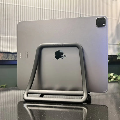 Laptop standaard met geïntegreerde houder