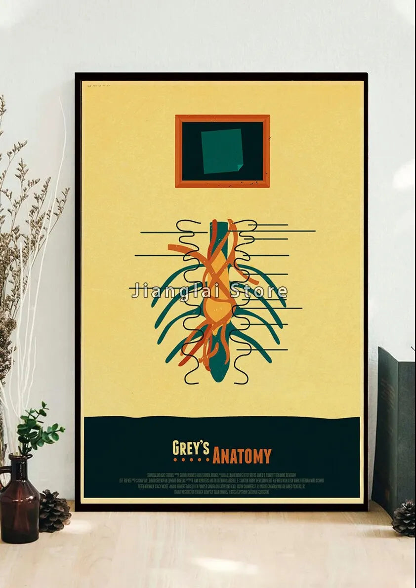 Poster met lijnen en vlakken in modern design