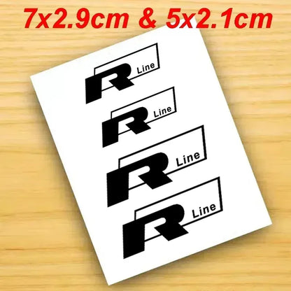 Auto stickers - Achterruit stickers met sportieve GTI en R-Line designs