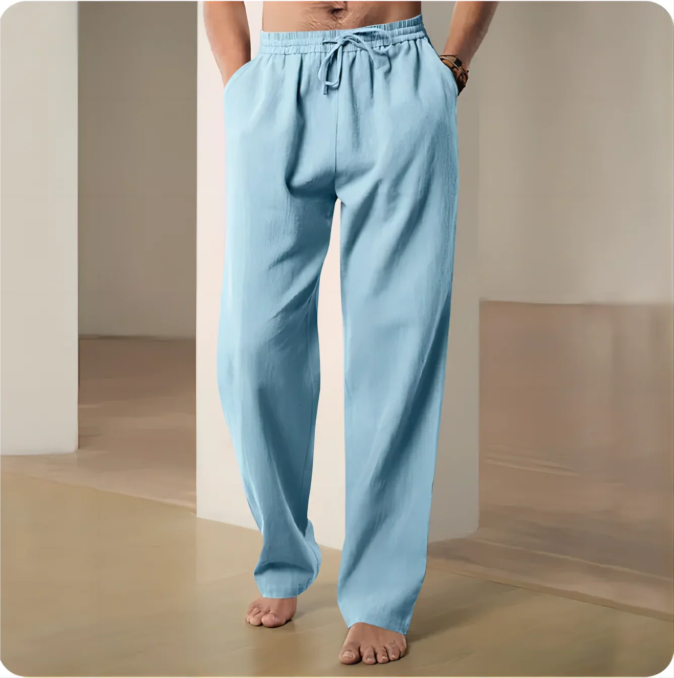 Linnen broek mannen met sportieve twist – Casual comfort