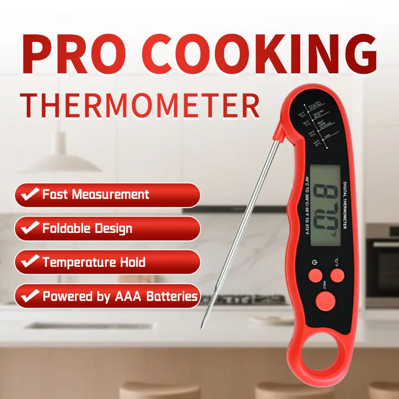 Thermometer voor vlees met hold-functie